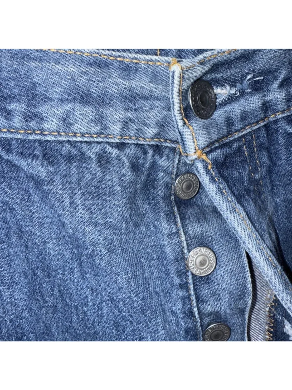 Levis 501XX Vintage‎ Jeans ACTUAL 38x30 USA Cotton Button Fly Blue Denim READ
